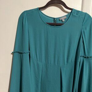 NWOT OCTAVIA TEAL MATERNITY BLOUSE SZ XS